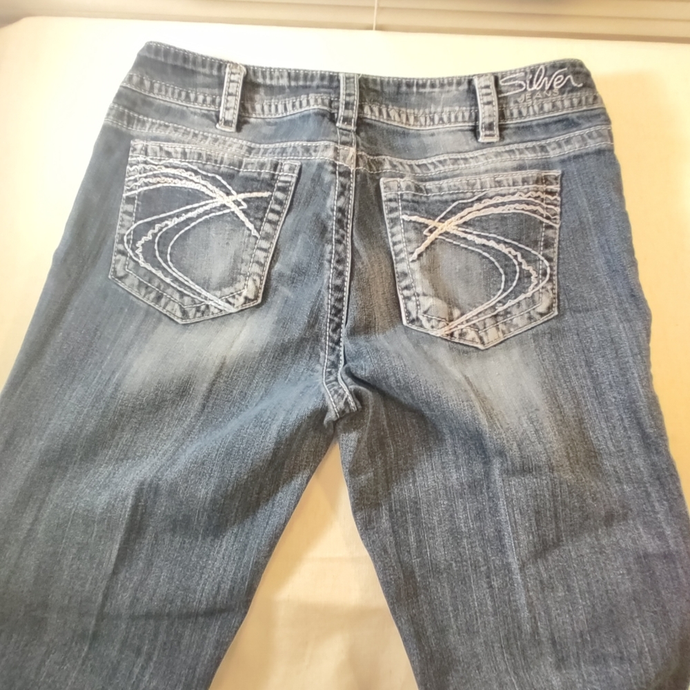 Silver Suki Jeans Bootcut Mid Rise Curve Womens - Picture 2 of 13